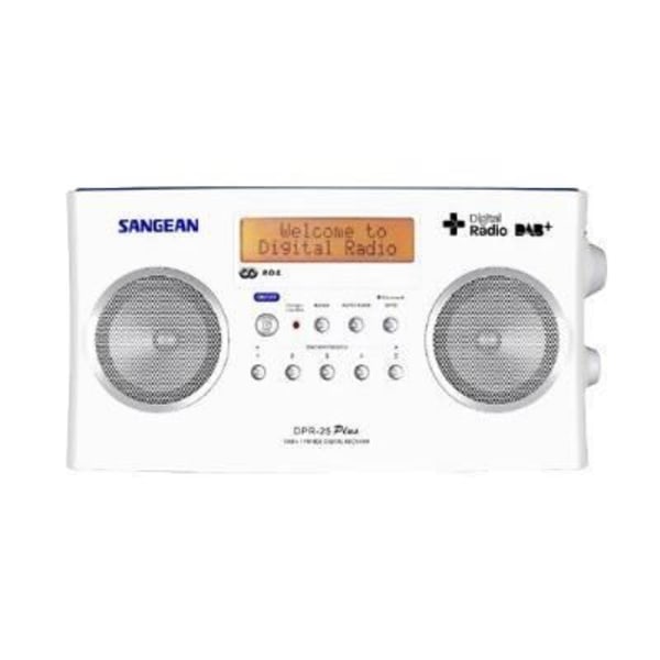 DAB portabel radio - SANGEAN - DPR-25+ - 2 W - Vit - LCD