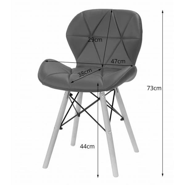 Fauteuil LAGO i grått konstläder x 2