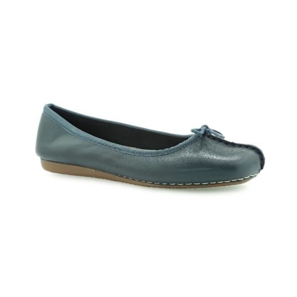 Ballerinakläder för kvinnor - Clarks Freckle Ice - Marinblått läder - Blå Blå 38