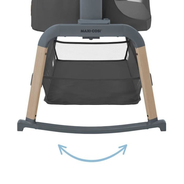 MAXI COSI Iora Air Bassinet Co-sleeper, med svängläge, från födsel till 6 månader (upp till 9 kg) , Beyond Graphite Bortom grafit