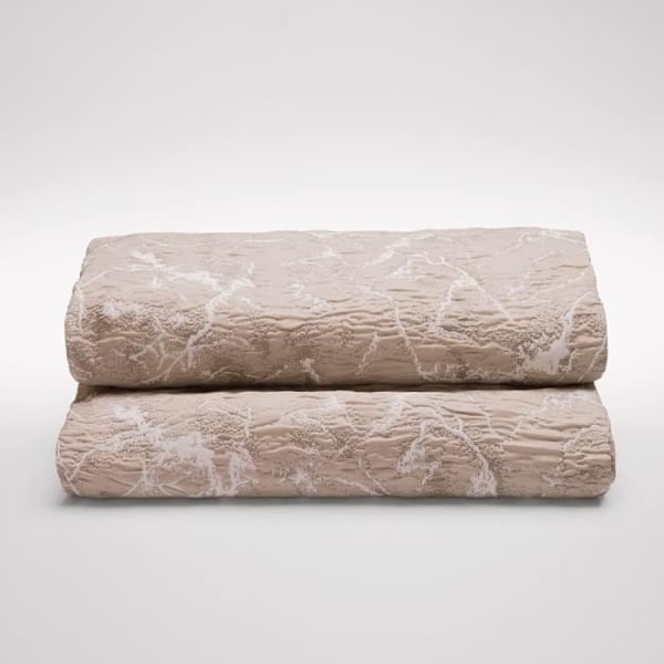 Sängtäcke - Sancarlos - Silas - 250x270 cm - 100% Polyester - Mjuk mot huden Grädde