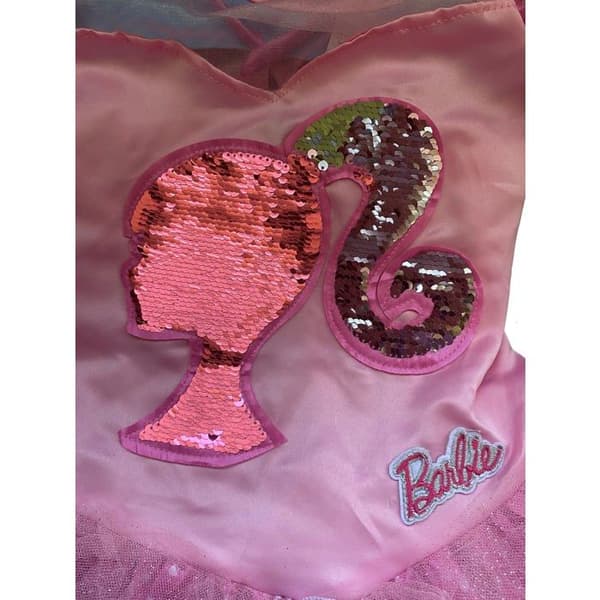 BARBIE KOSTYM GLITTER 3/4 ÅR – RUBIE rosa