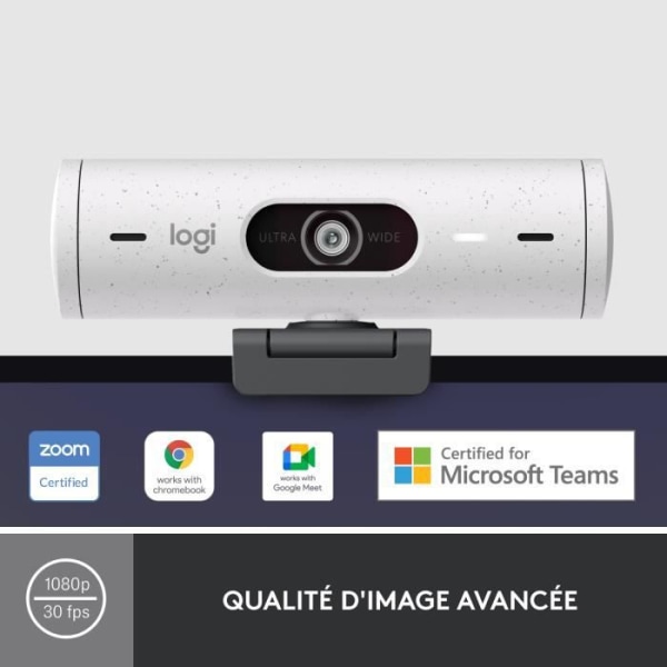 Logitech - Brio 500 HD webbkamera med Expo Auto - Vit