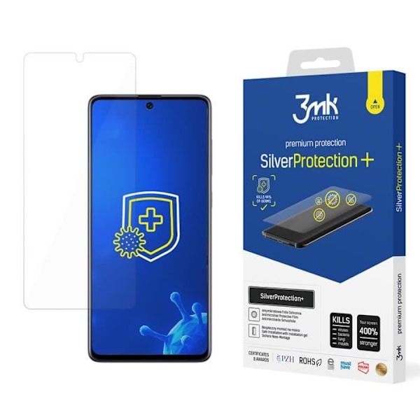3MK Samsung Galaxy A71 4G SilverProtection+ antimikrobiell skyddsfilm - transparent - TU