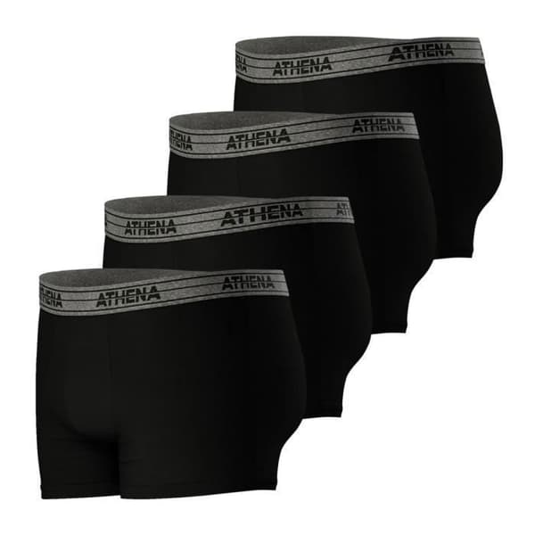 4-pack herrboxers Basic Cotton Ecopack Athena Svart-svart-svart-svart XL