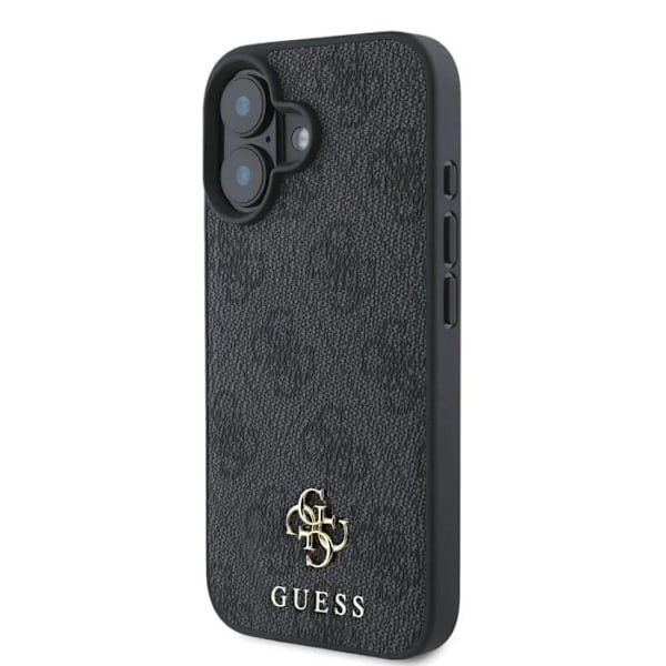 Coque pour iPhone 16 - Guess Hardcase 4G Classic MagSafe (GUHMP16SP4SM4MK) - Noir svart