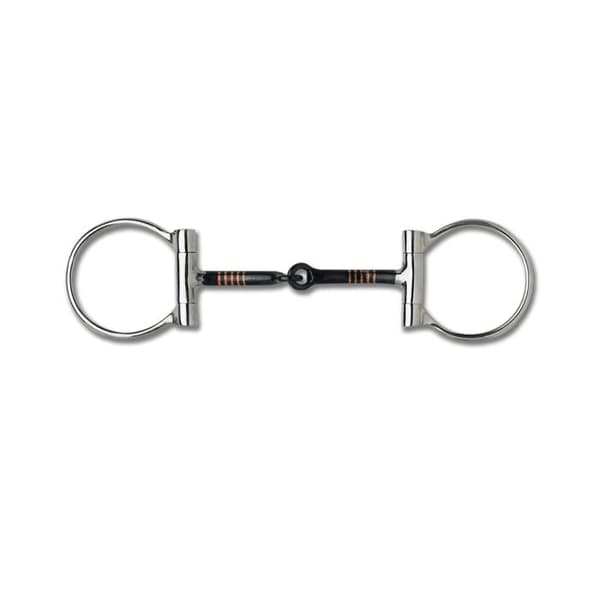 Mors i D för häst med ringar Waldhausen Snaffle Bit - 13,5 cm silver-