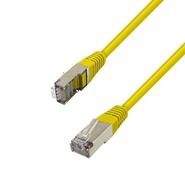 Ethernet nätverkskabel RJ45 Cat 5e FTP-skärmad 100MHz Längd 5m gul