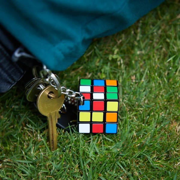Rubik's Cube 3x3 nyckelring pusselspel - RUBIK'S - Flerfärgad - Vuxen - 2 års garanti Flerfärgad