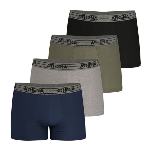 4-pack herrboxers Basic Cotton Ecopack Athena Marin-grå-kaki-svart XXXXL