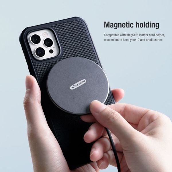Skyddsfodral för iPhone 13 Pro Max - Nillkin Super Frosted Shield Pro Magnetisk - Svart svart