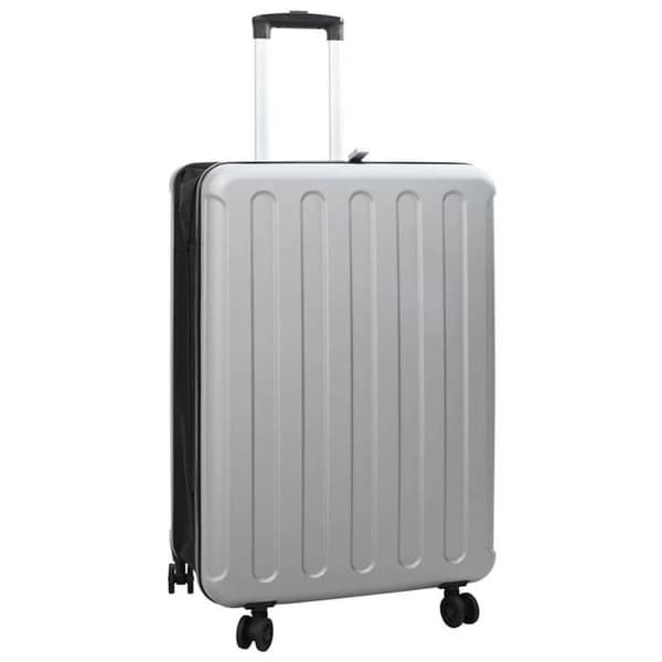 Rektangulär resväska - vidaXL - 50x30x76 cm - Silver - Plast ABS - 4,65 kg - Hjul - Lås Pengar