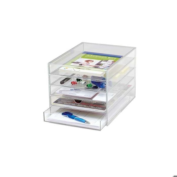 Förvaringslåda - MAUL - 5 lådor - Akryl - Transparent - A4-format Transparent