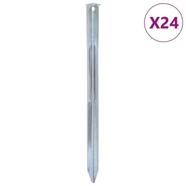 Tältspik 24 st 30 cm Ø20 mm galvaniserat stål