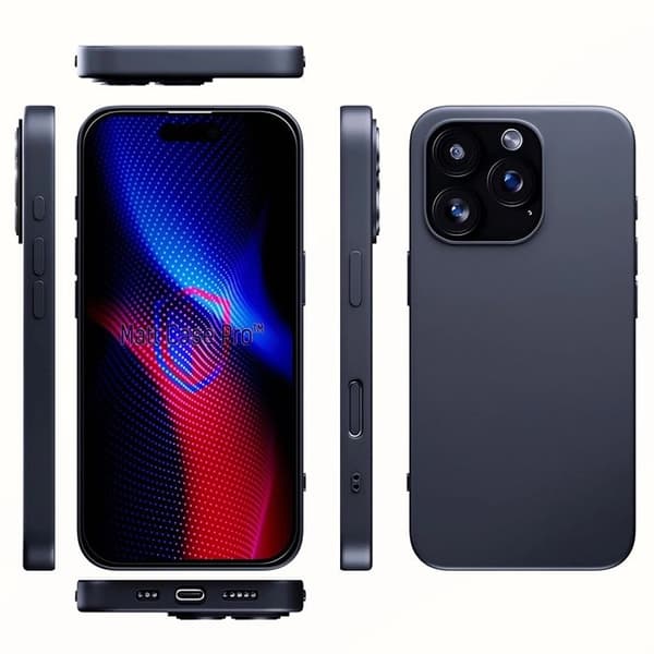 Coque 3mk Matt Case Pro för iPhone 16 Pro Max - Svart Svart