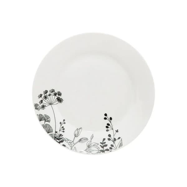 Servis av 18 delar "Vit Blomma" 26 cm Vit Vit