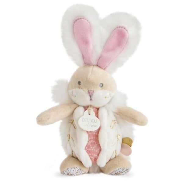 DOUDOU ET COMPAGNIE Sugar Rabbit - Box Protects Health Book+Doudou Rose Sucr