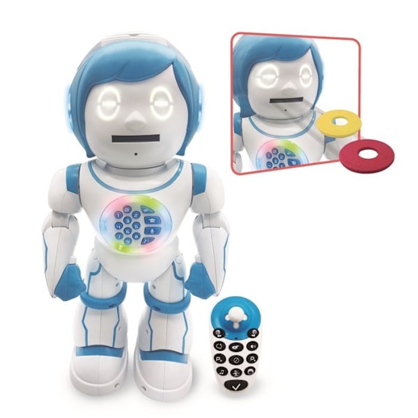 POWERMAN® KID tvåspråkig utbildningsrobot från LEXIBOOK - Lär dig och lek på franska och engelska Vit