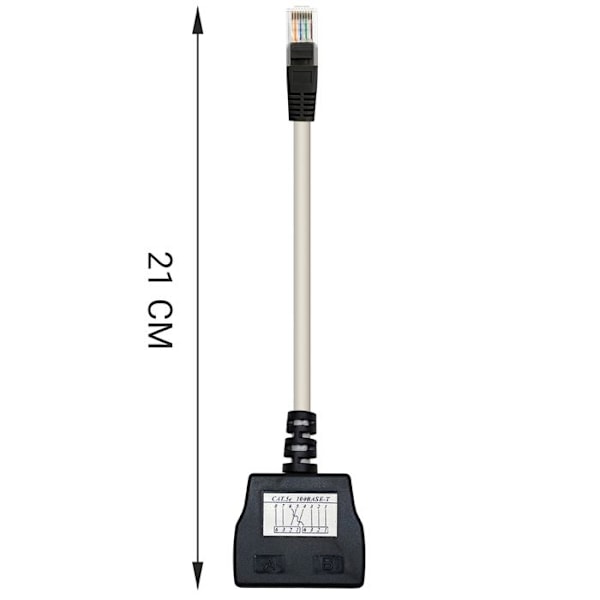 Waytex 35051 RJ45 nätverksdelare Cat 5E Ethernet splitter Oskärmad 1 hane till 2 honor