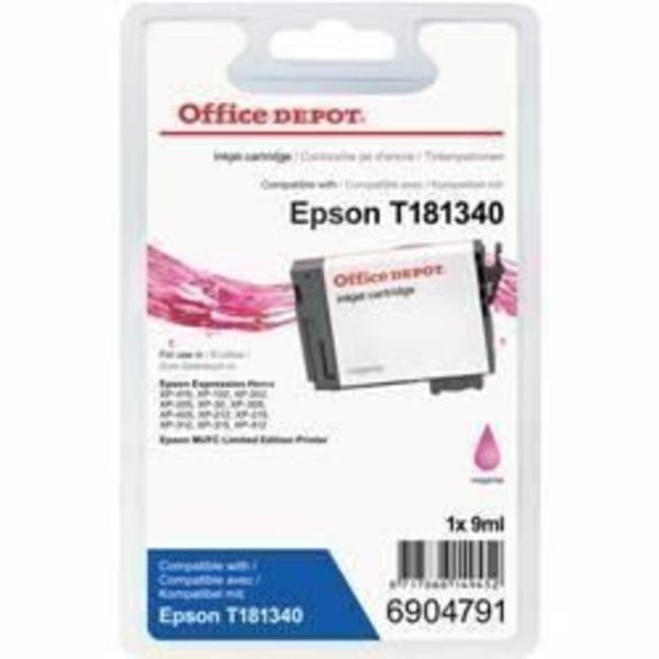 Epson T181340 Magenta bläckpatron kompatibel Office Depot-6904791