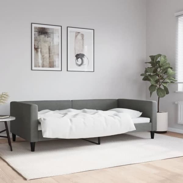 vidaXL Grå sängsoffa 100x200 cm tyg 353989