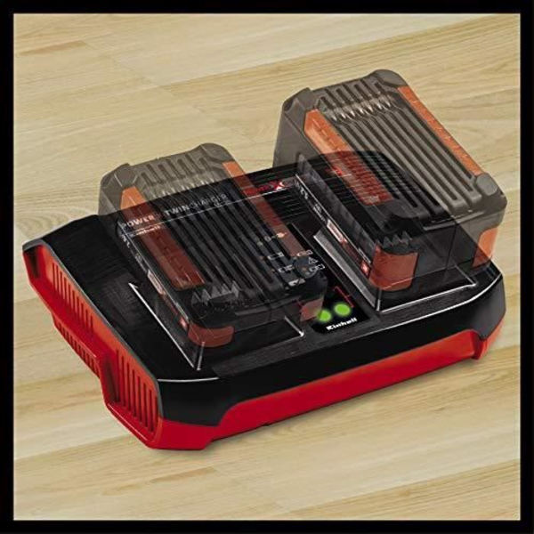 Einhell Startpaket 2 x 3,0 Ah Power X-Change och Twincharger Kit (litiumjon, 18 V, 2 x 3,0 Ah, kompatibel med alla 451208)