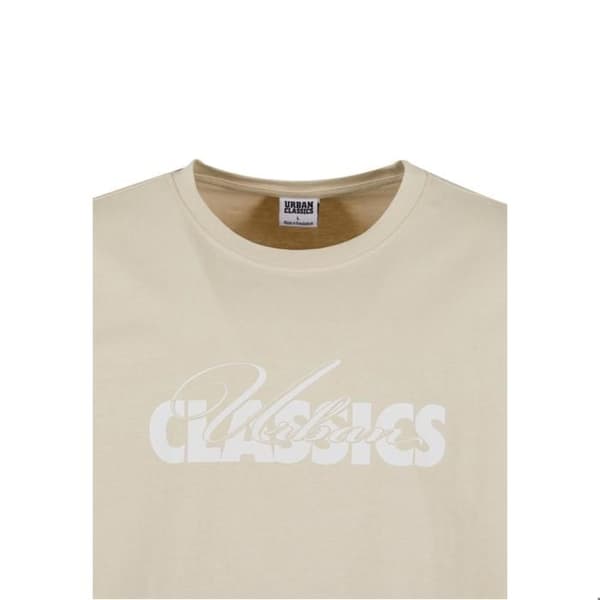 T-shirt oversize Urban Classics Cursive Bold Logo Heavy sand jag