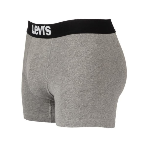 Förpackning med 2 Levi's boxershorts i gråmelerad stretchbomull Grå M