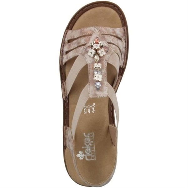 Sandaler - Rieker - Stia - Rosa - Smycken - Elastiska sidodelar Rosa 42