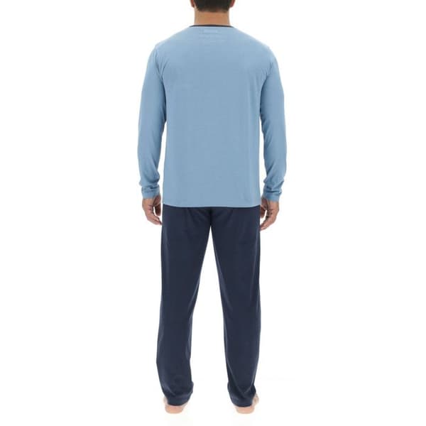 Pierrecardin Lång Pyjamasset i Bomull för Herr Blå XXL