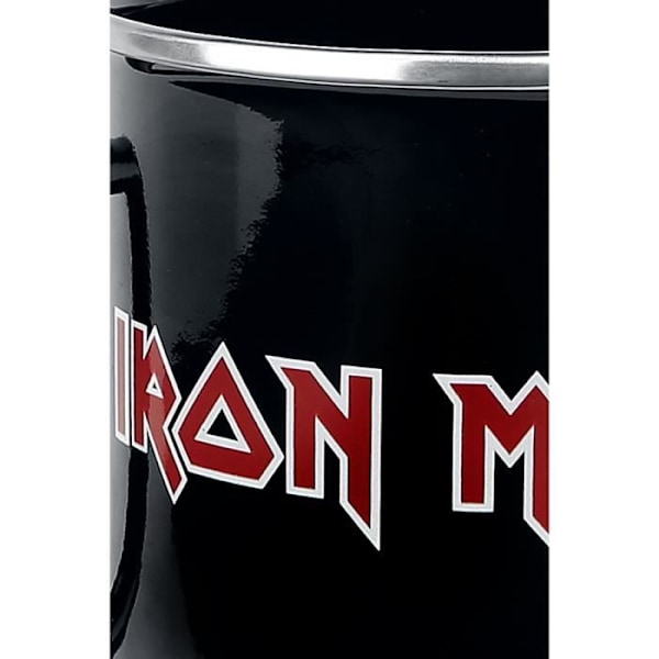 Iron Maiden Logo - Emaljbägare Mugg svart