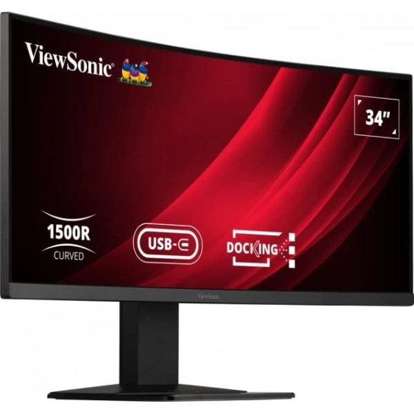 34' 21:9, 3440 x 1440, SuperClear® VA, Curve, HDMI, DisplayPort, 65W USB-C, USB, RJ45, högtalare, höjdjusterbart stativ