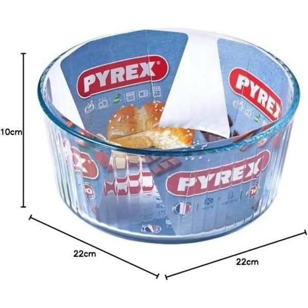 Suffléform - PYREX - 1450158 - I borosilikatglas - 21 cm TRANSPARENT
