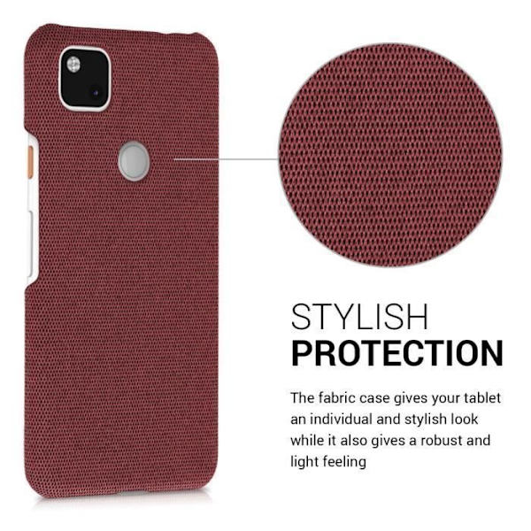 Fodral - kwmobile - Google Pixel 4a - Textiltyg - Mjuk - Rosa Rosa