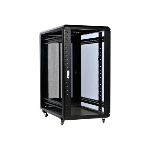 Serverrack - StarTech.com - 22U - Aluminium/Stål - Hjul - Svart