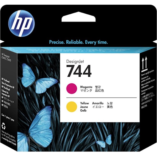 HP 744 skrivhuvud - gul, magenta - för DesignJet Z2600 PostScript, Z5600 PostScript