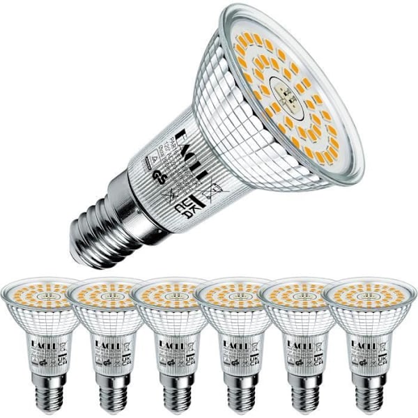 Ampull LED E14 - EACLL - 6W - Varm Vit - Motsvarande 90W - Ej dimbar Vit varm
