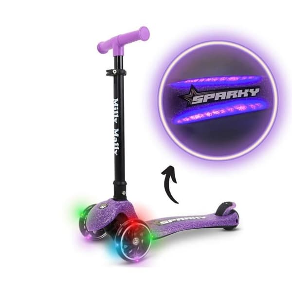 Scooter - MILLY MALLY - Sparky - Violet - 3 hjul - Fällbar och säker Violett