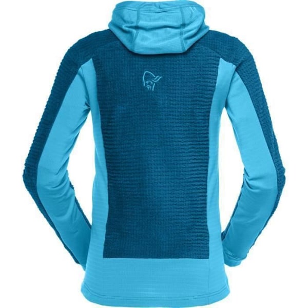Fleecejacka - Norrona - Falketind Alpha120 Zip Hood - Blå - Dam - Andas Blå XS