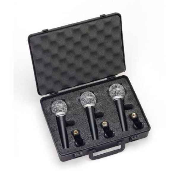 Samson R21 paket med 3 kardioida dynamiska mikrofoner svart
