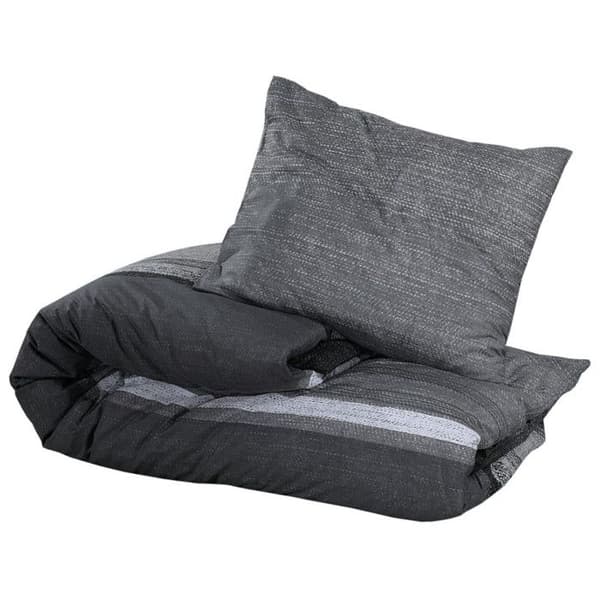 vidaXL Påslakanset Mörkgrå 200x200 cm Bomull 136486 mörkgrå