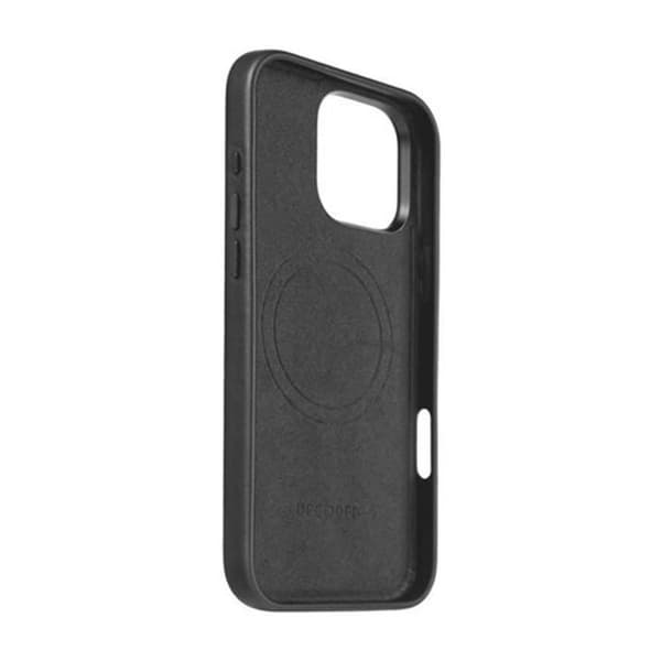 Mobilskal för iPhone 16 Pro Max - DECODED - Stötsäkert läder - Kompatibel med MagSafe - Svart - Elegant Svart