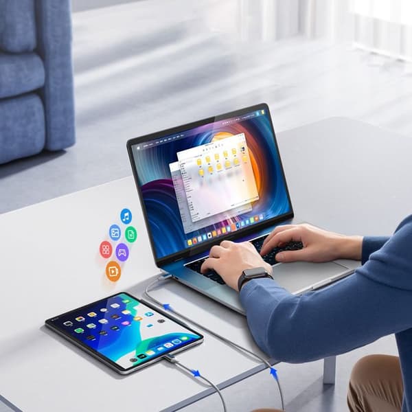 USB-C-kabel CDX 100 W 5 A Power Delivery 1 m - Vit