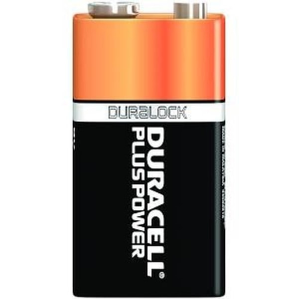 Duracell Plus Power 9v, Alkaline, Prismatisk, 9 V, 12 st, 9V, Svart, Orange