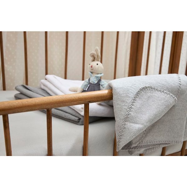 Meyco Baby Uni täcke för barnsäng - vävd - vit - 75x100cm - 1.0 TOG Vit