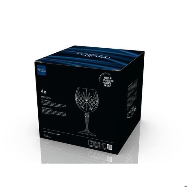 Gin tonic glas - MORSØ - Melodia - Set om 4 - Transparent glas - Ljust design transparent