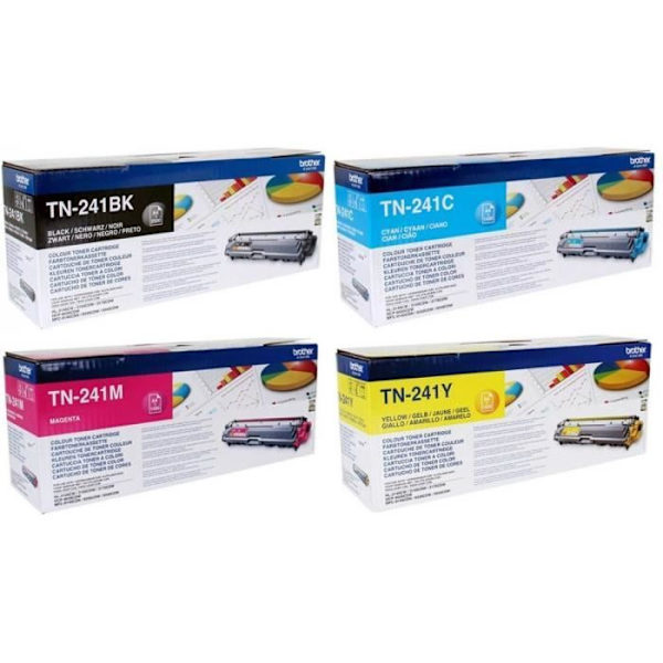 Bror TN241 Tonerkassetter flera - TN241BK - TN241C - TN241M - TN241Y: Kontorsmaterial