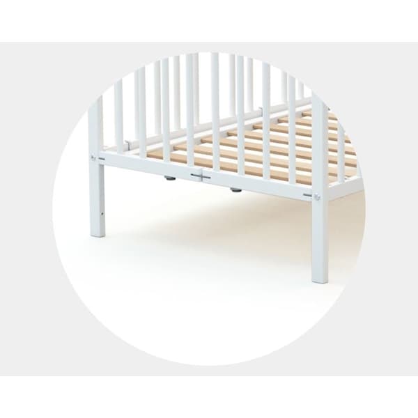Fällbar spjälsäng - 60 x 120 cm - WEBABY - FLEX - Vit VIT