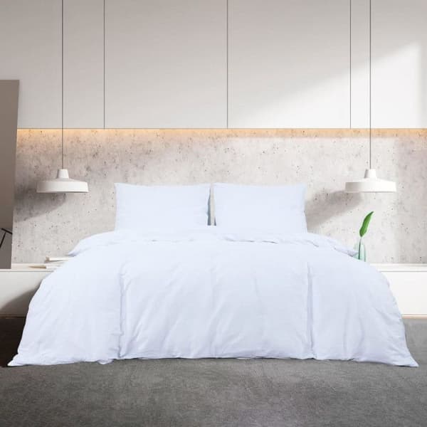 vidaXL Påslakanset Vit 135x200 cm Microfiber136022