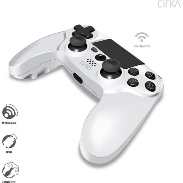 Spelkontroll - Cirka NuForce - Trådlös - Kompatibel med PS4/PC/Mac - Vit Vit
